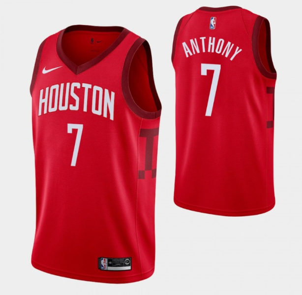 Men's Houston Rockets #7 Carmelo Anthony Red Stitched NBA Jersey Men's Houston Rockets #7 Carmelo Anthony Red Stitched NBA Jersey